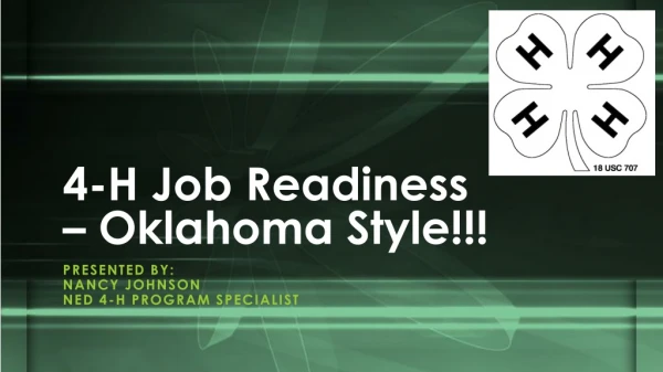 4-H Job Readiness – Oklahoma Style!!!
