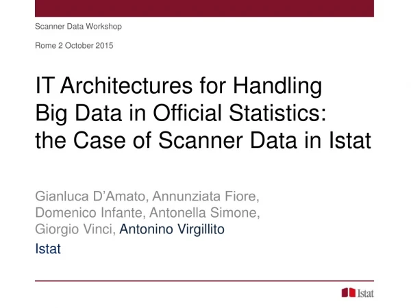 Scanner Data Workshop Rome 2 October 2015