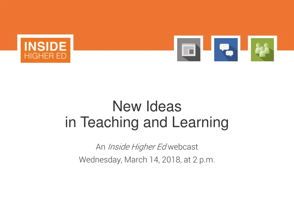 new ideas in teaching and learning