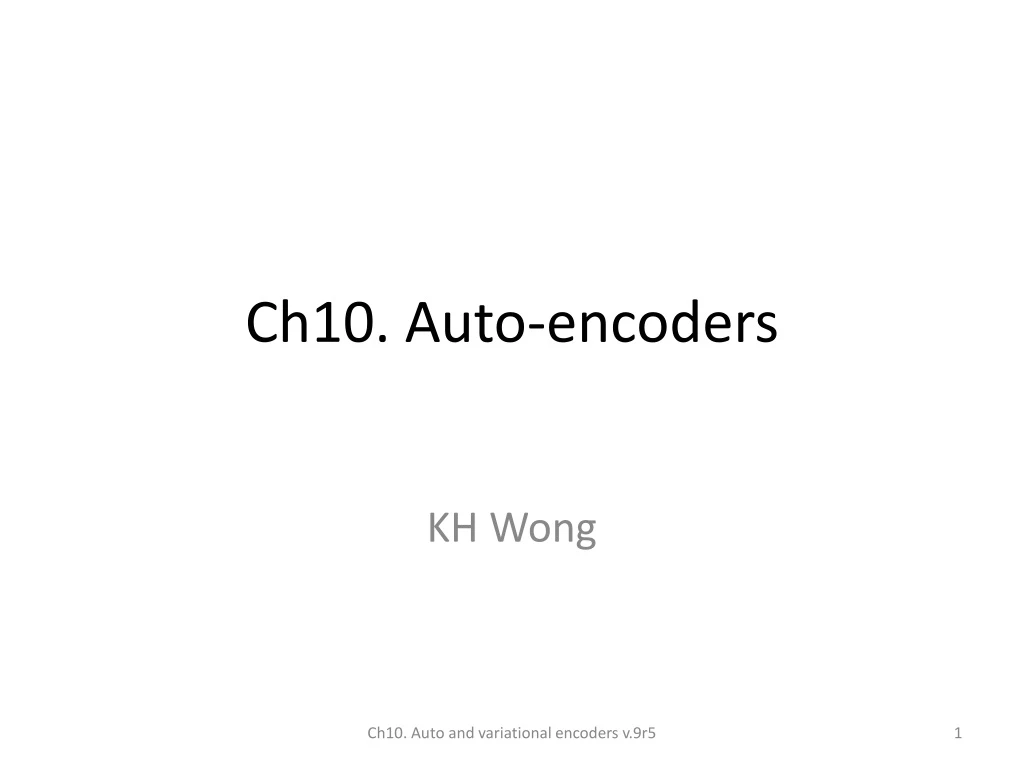 ch10 auto encoders
