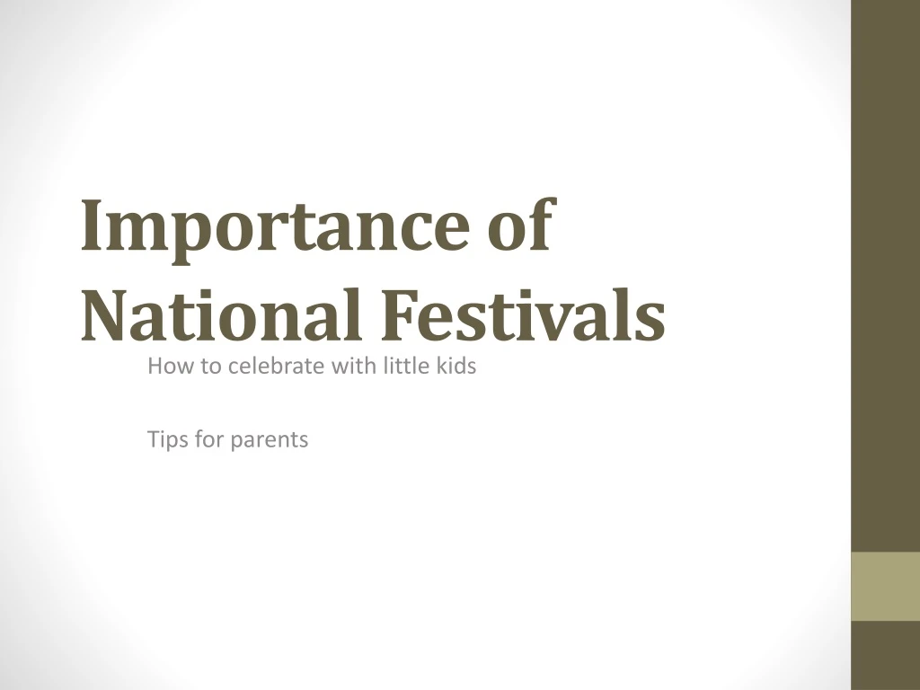 importance of national festivals