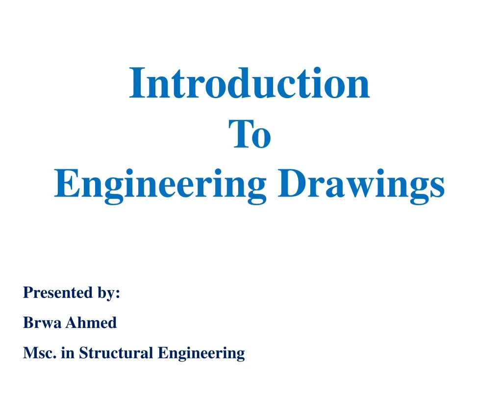 introduction to engineering drawings