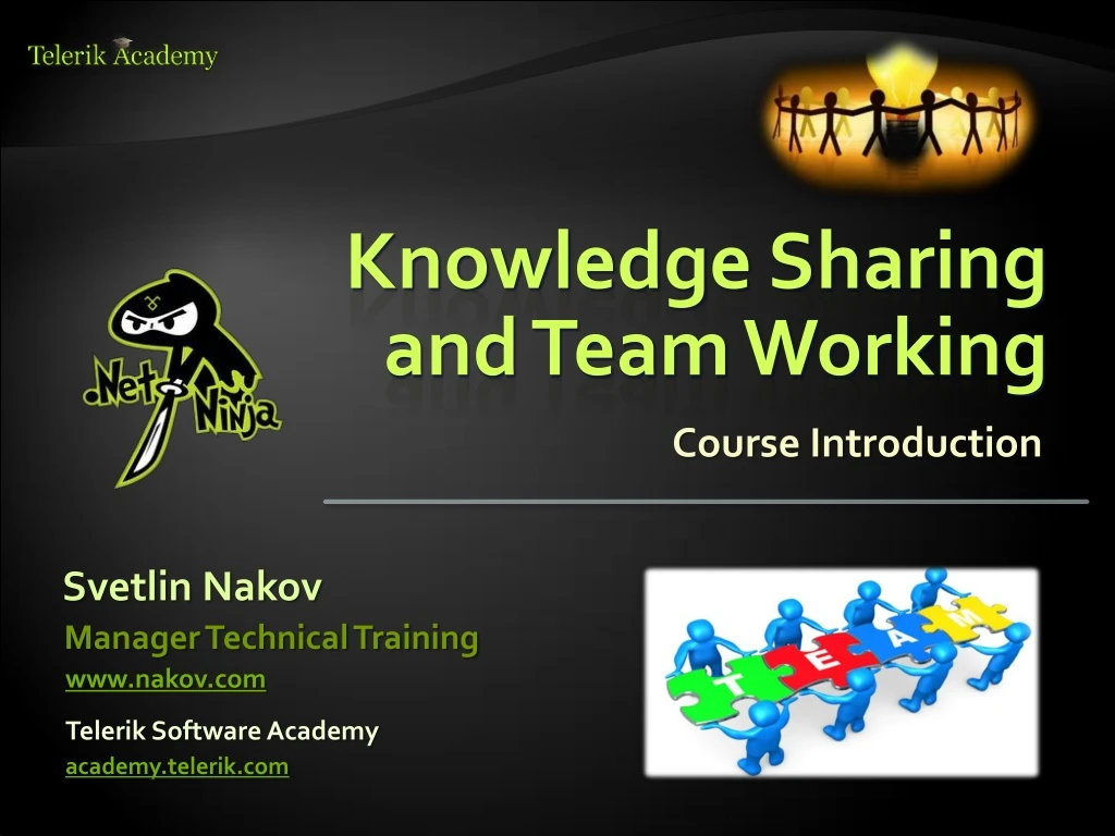 knowledge sharing and team working