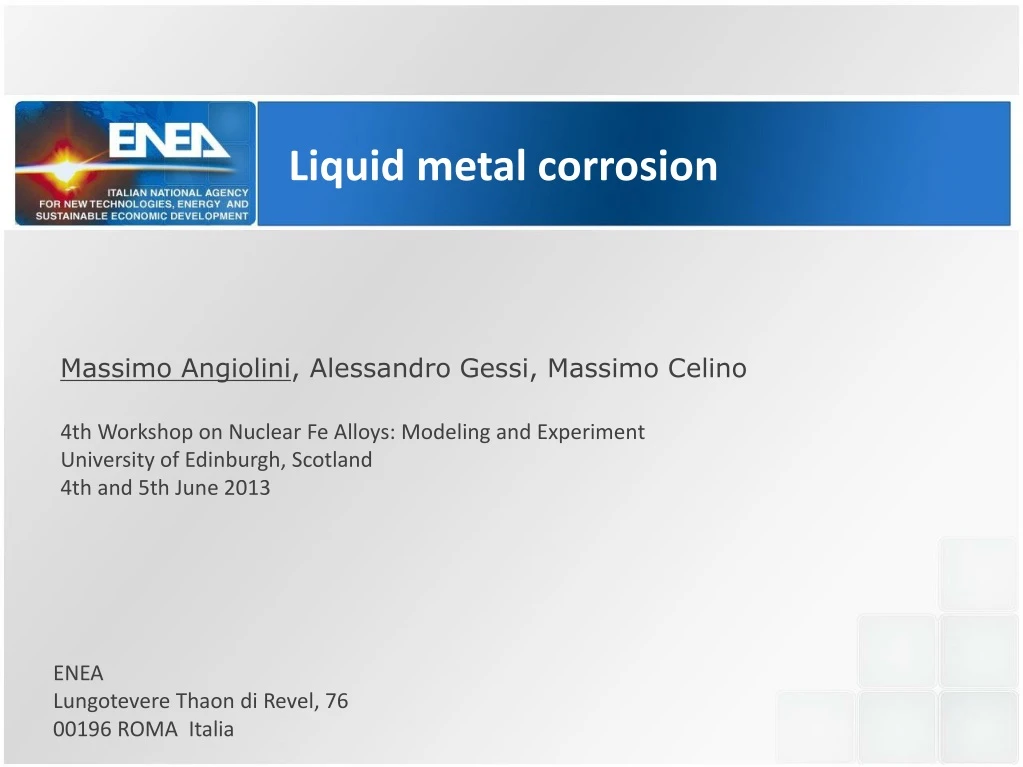 liquid metal corrosion