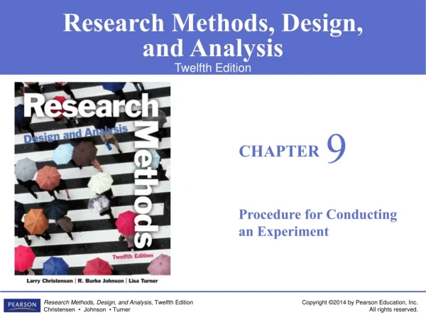 Procedure for Conducting an Experiment