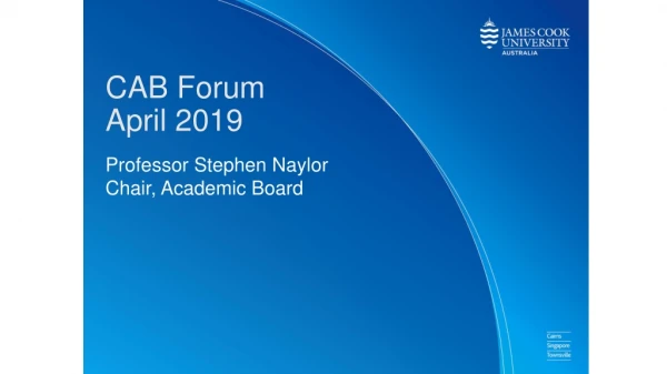 CAB Forum April 2019