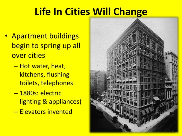 Life In Cities Will Change