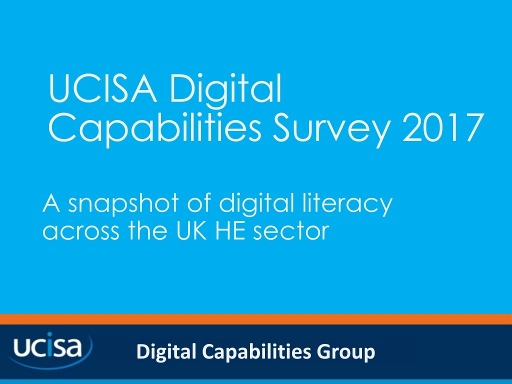 ucisa digital capabilities survey 2017