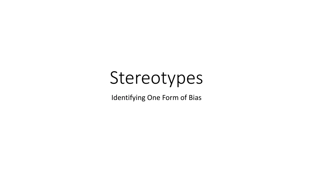 stereotypes