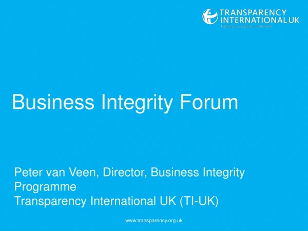 Business Integrity Forum