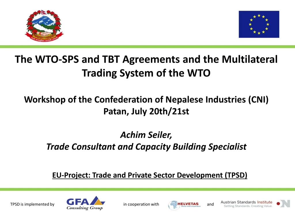 the wto sps and tbt agreements