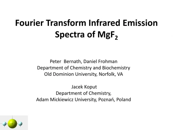 Fourier Transform Infrared Emission Spectra of MgF 2