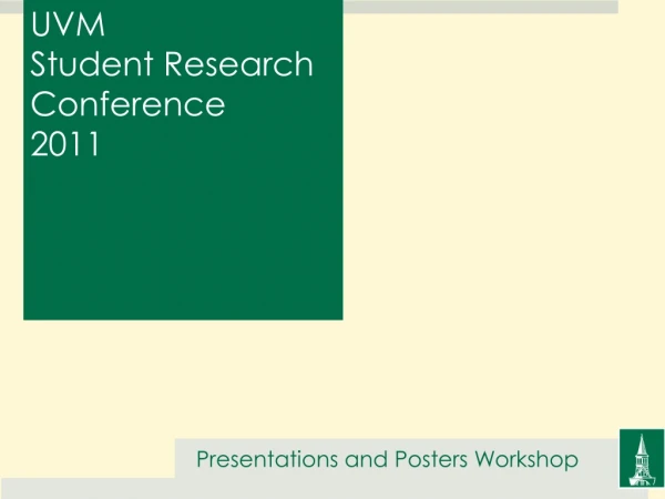 UVM Student Research Conference 2011