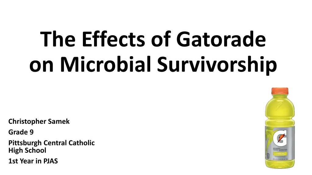 the effects of gatorade on microbial survivorship