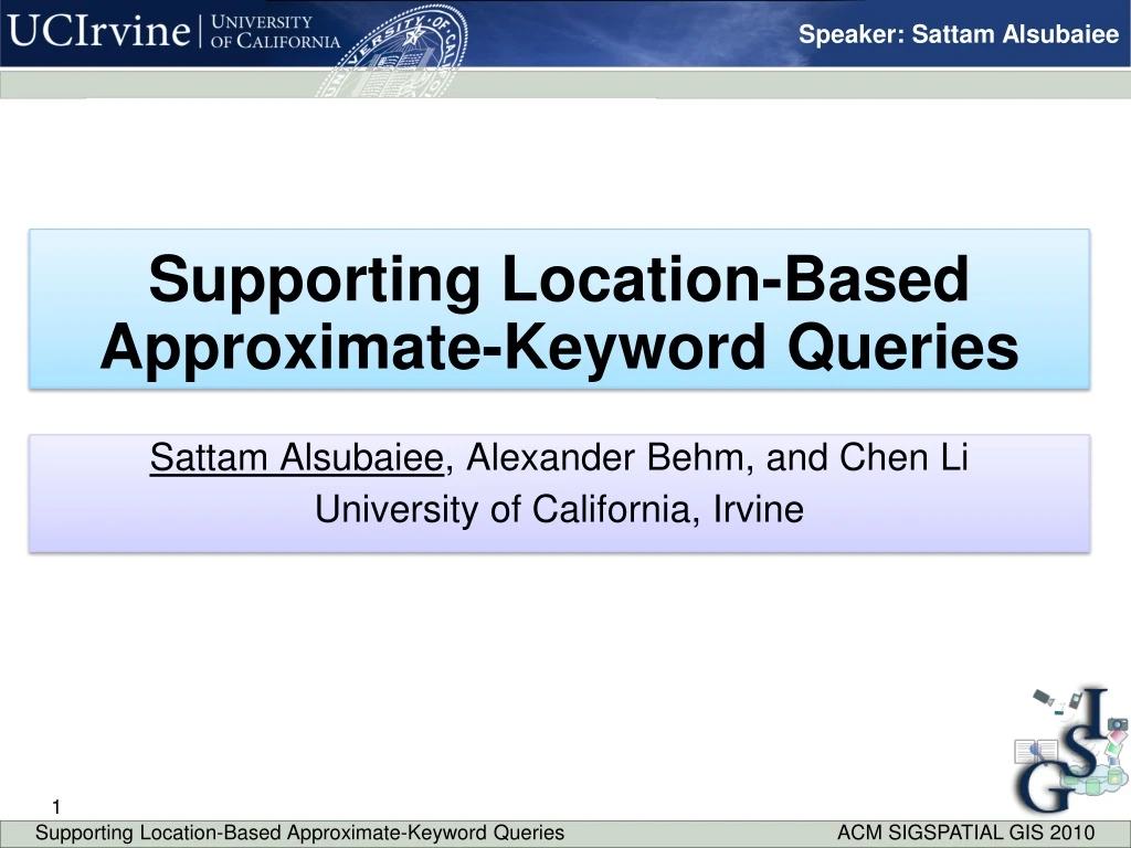 supporting location based approximate keyword queries