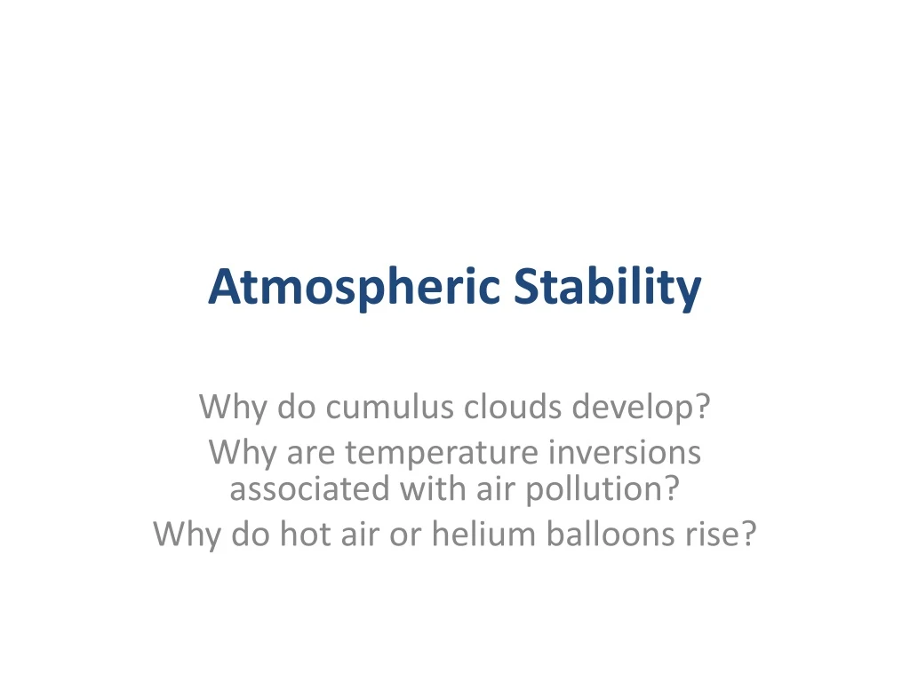 atmospheric stability