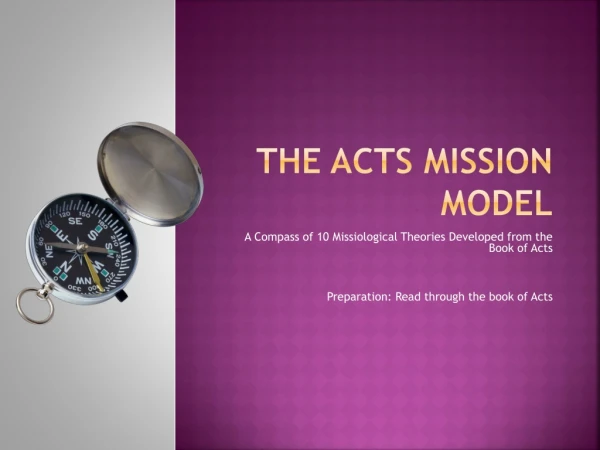 The Acts Mission Model