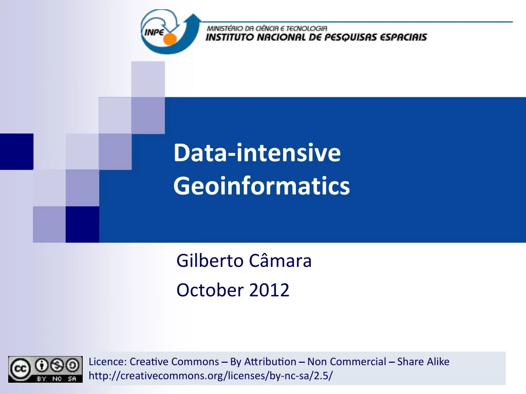 data intensive geoinformatics