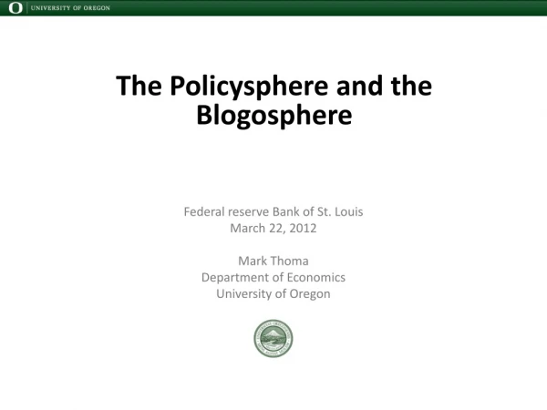 The Policysphere and the Blogosphere