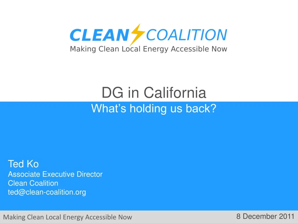 dg in california what s holding us back
