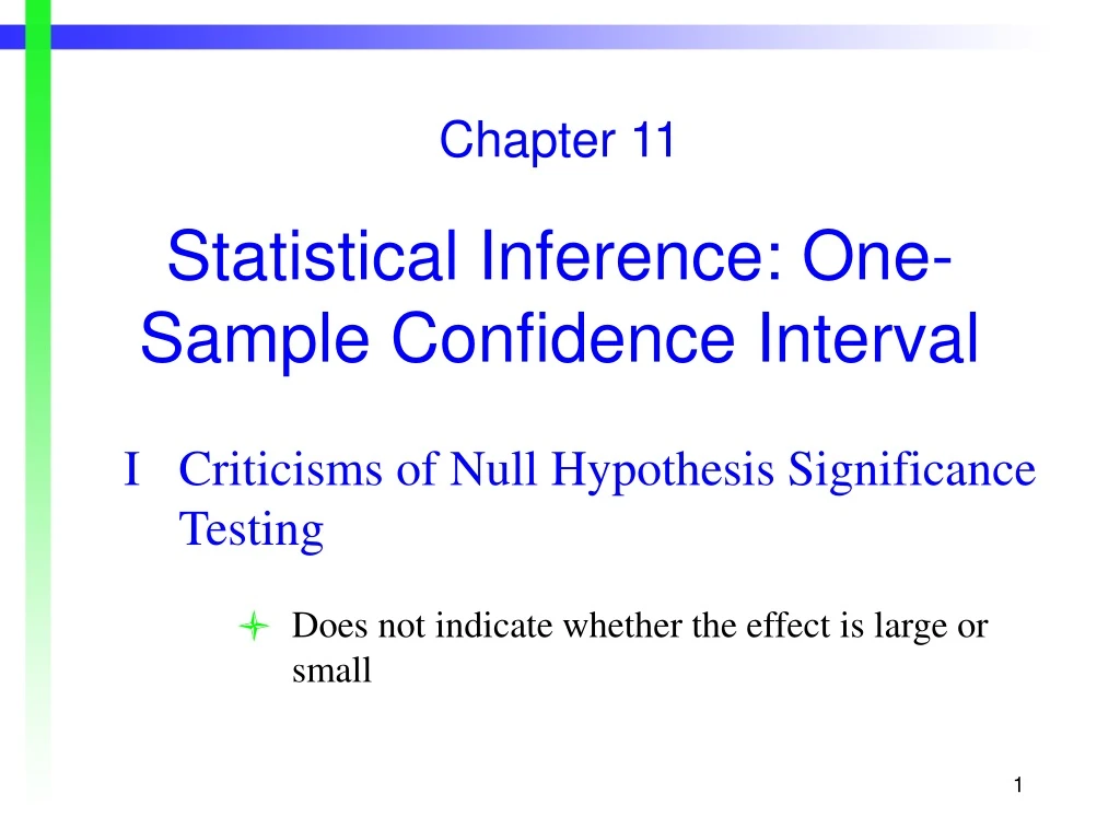 chapter 11 statistical inference one sample