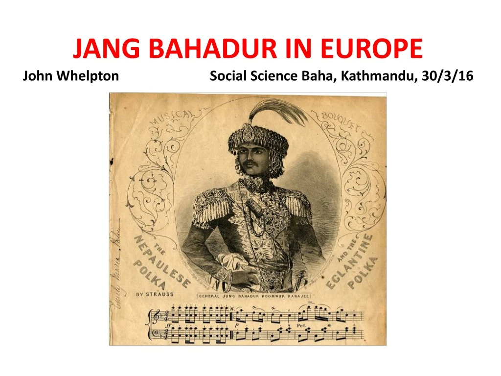 jang bahadur in europe john whelpton social science baha kathmandu 30 3 16