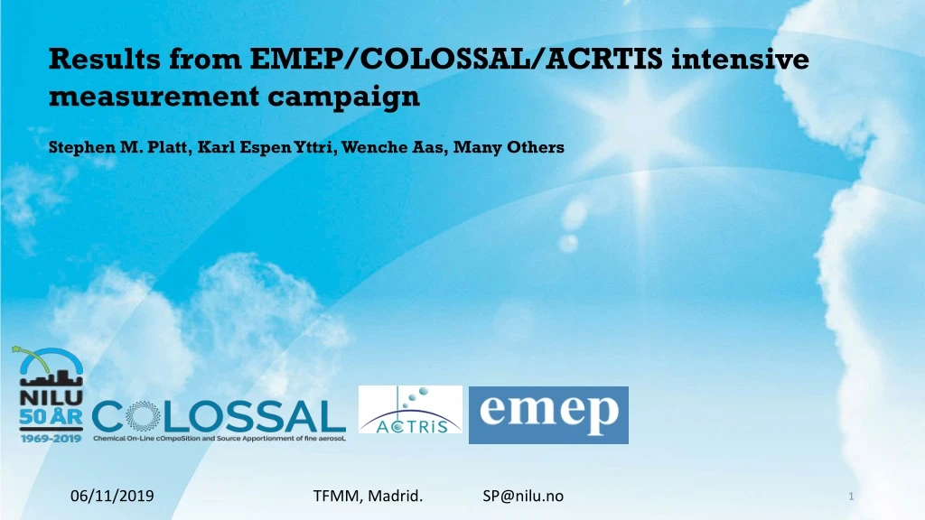 results from emep colossal acrtis intensive