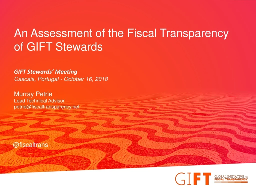 an assessment of the fiscal transparency of gift