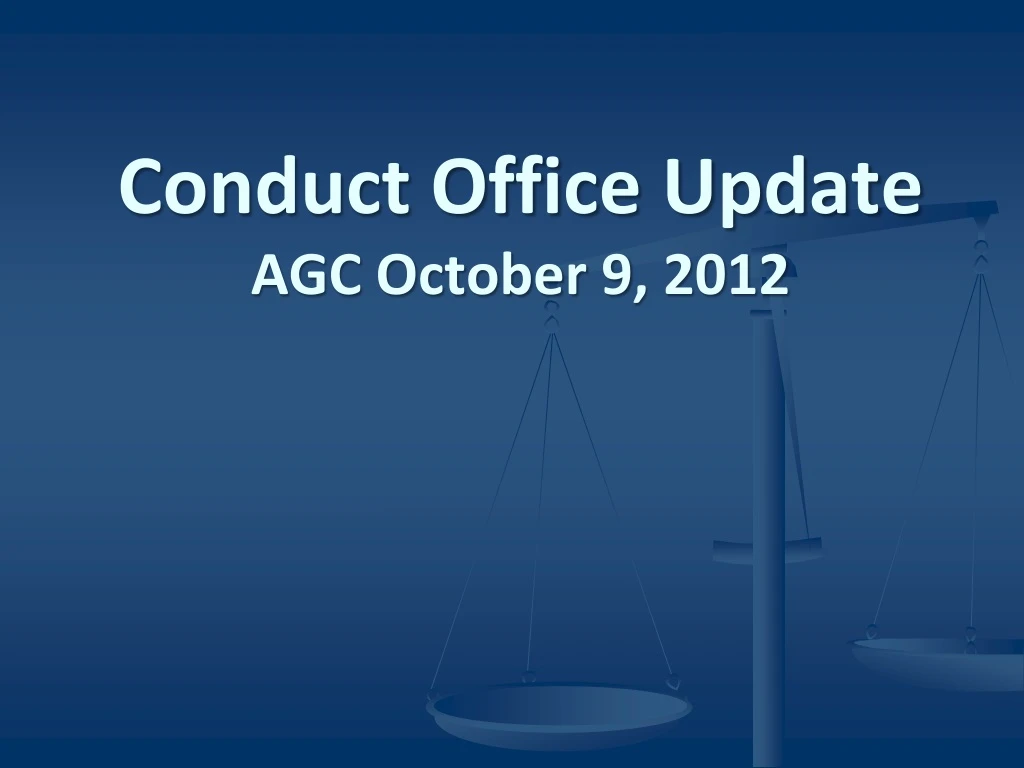 conduct office update agc october 9 2012