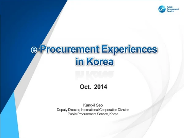 e-Procurement Experiences in Korea