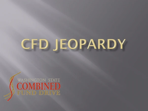 CFD Jeopardy