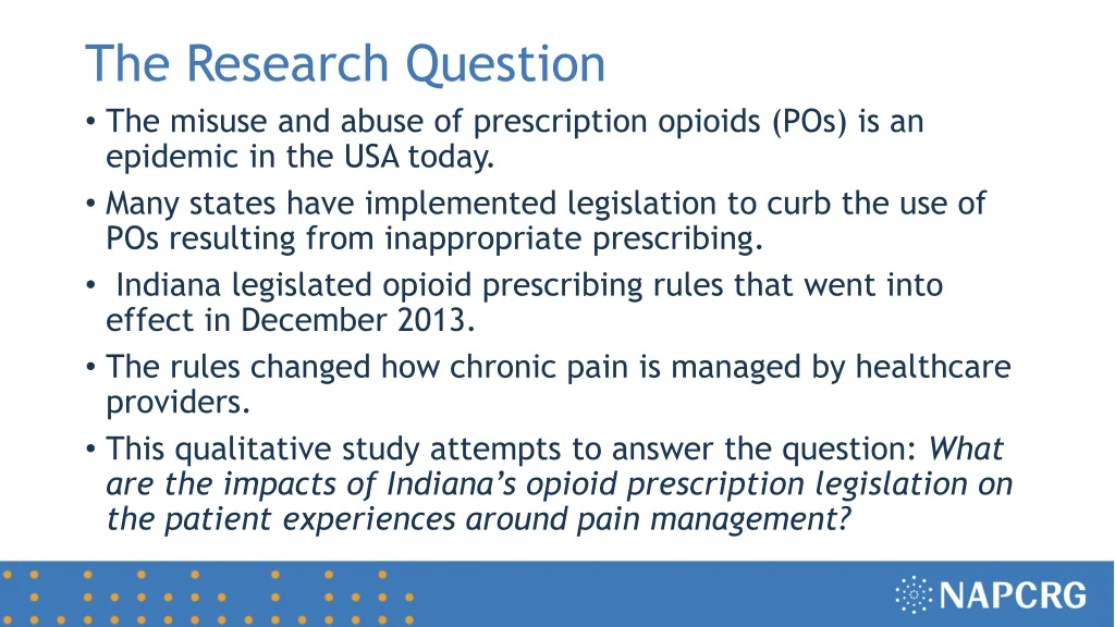 the research question