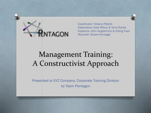 Management Training: A Constructivist Approach