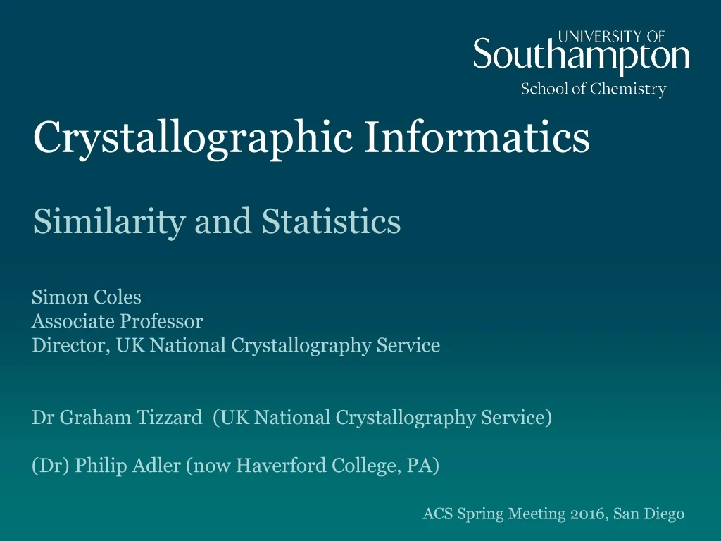 crystallographic informatics