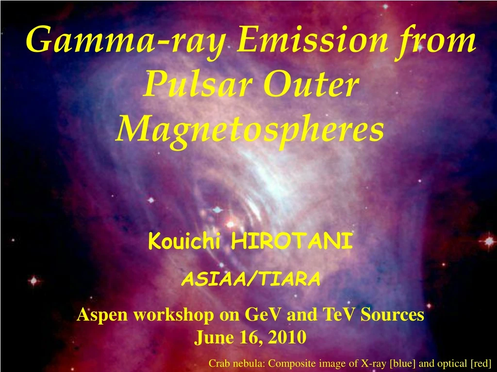 gamma ray emission from pulsar outer magnetospheres