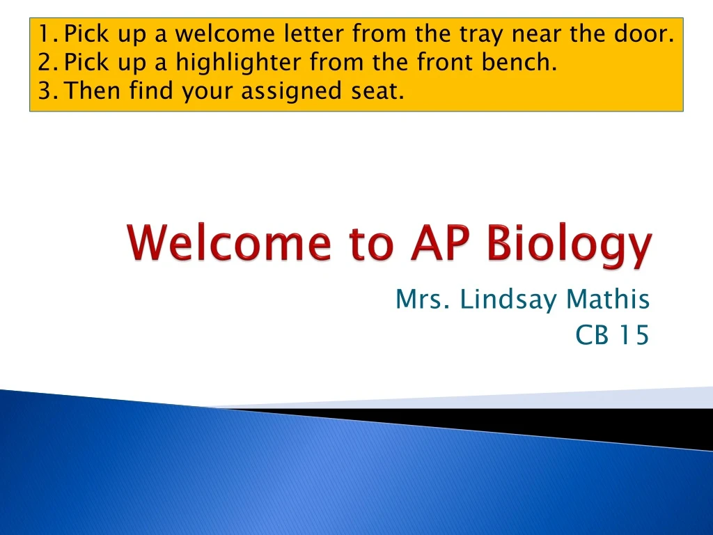 welcome to ap biology