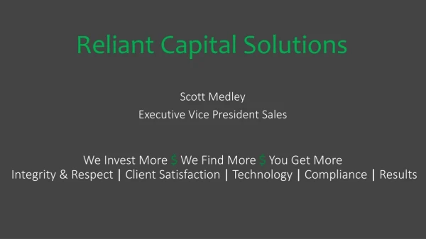 Reliant Capital Solutions