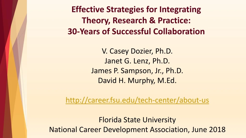 effective strategies for integrating theory research practice 30 years of successful collaboration