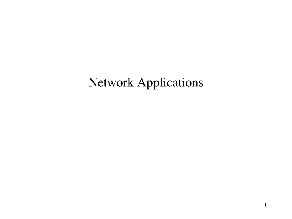 network applications