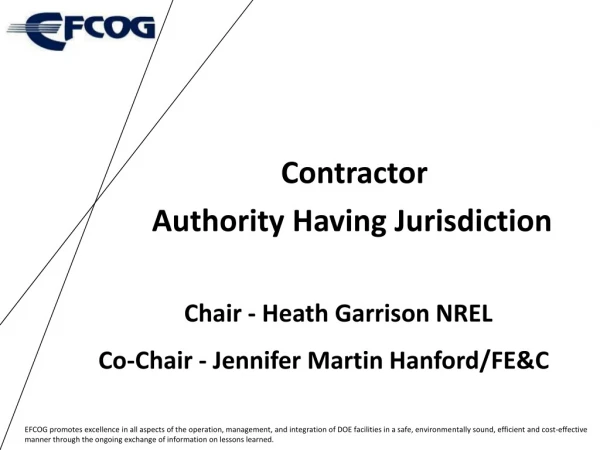 Contractor Authority Having Jurisdiction