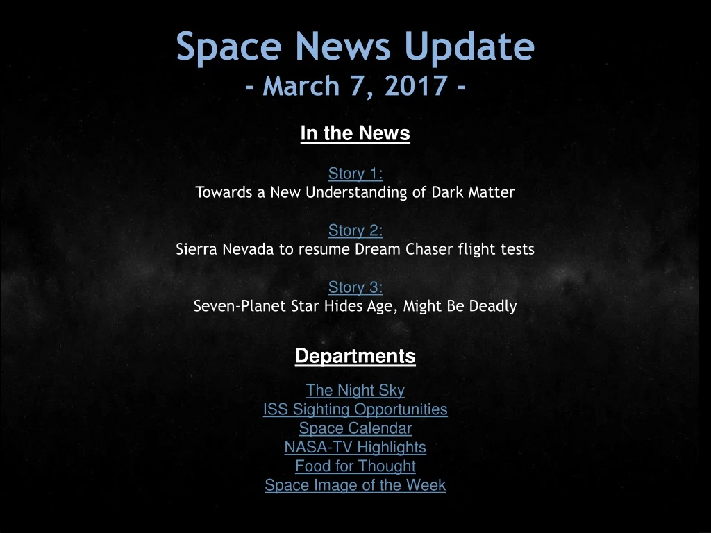 space news update march 7 2017