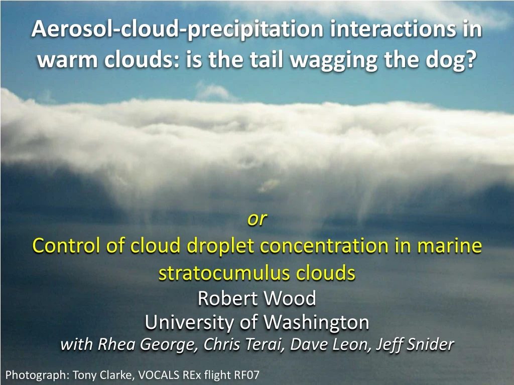 aerosol cloud precipitation interactions in warm clouds is the tail wagging the dog