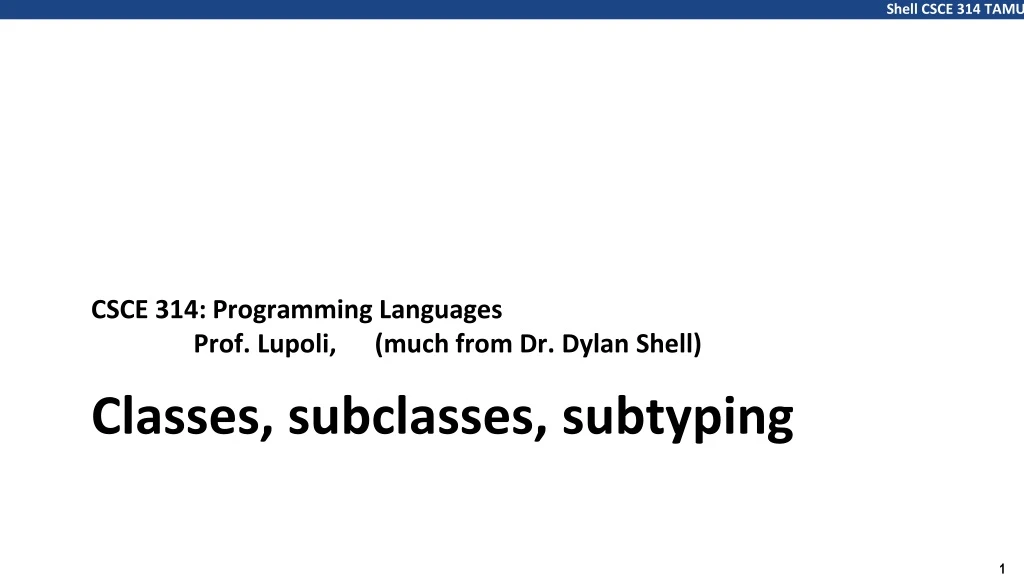 classes subclasses subtyping