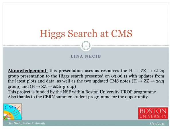 Higgs Search at CMS