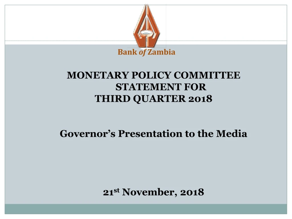 monetary policy committee statement for third