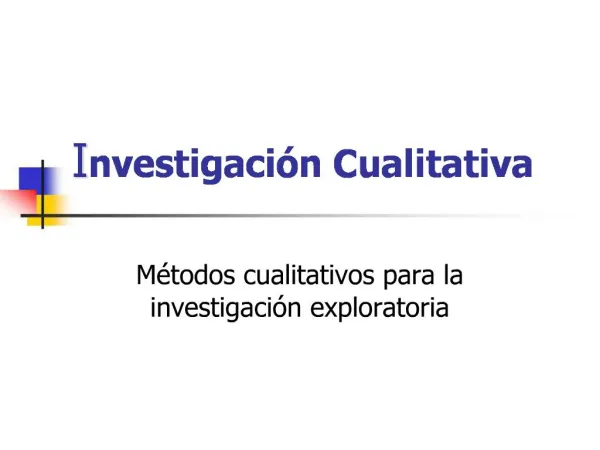 Investigaci n Cualitativa