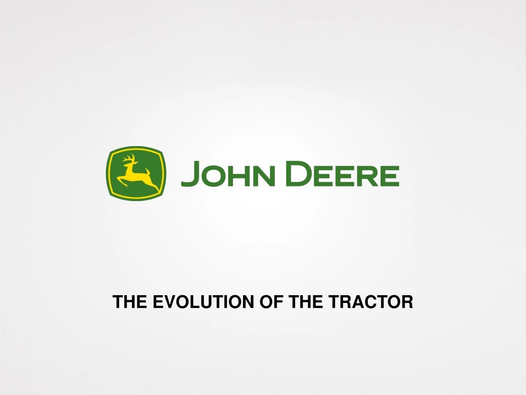 the evolution of the tractor