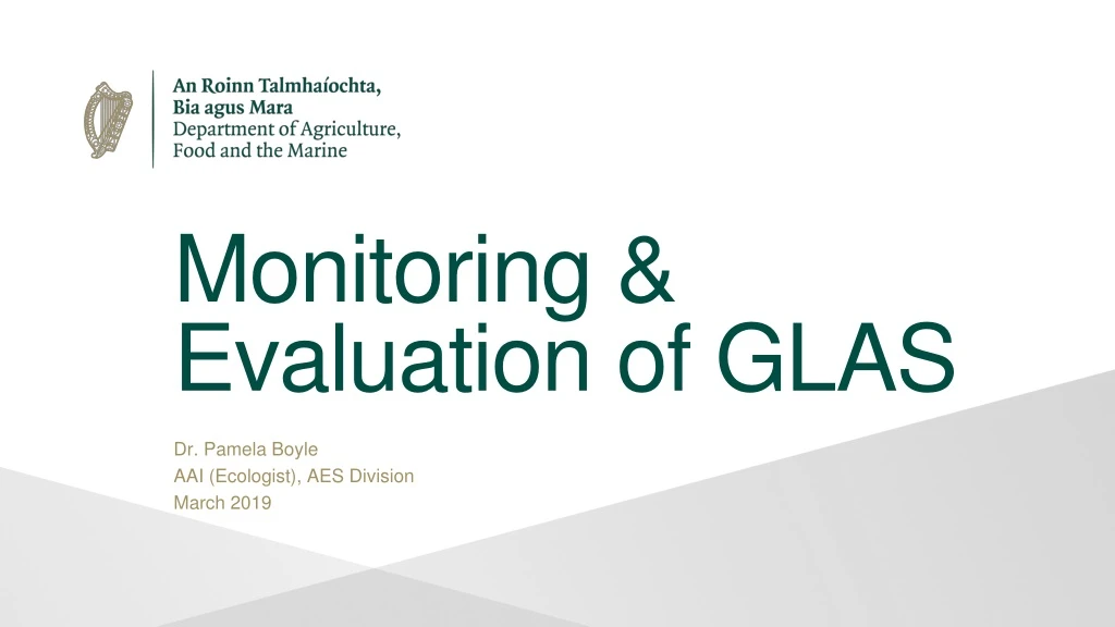 monitoring evaluation of glas