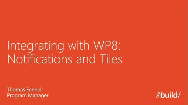 Integrating with WP8: Notifications and Tiles