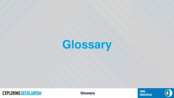 Glossary